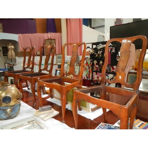 1791 - A set of Edwardian dining chairs (no seat pads)