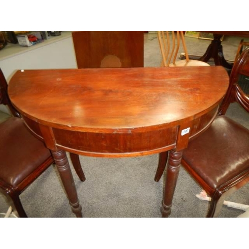 1797 - An Edwardian mahogany 'D' end table