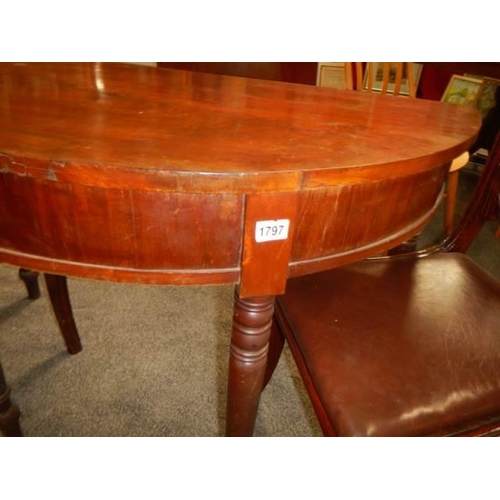 1797 - An Edwardian mahogany 'D' end table