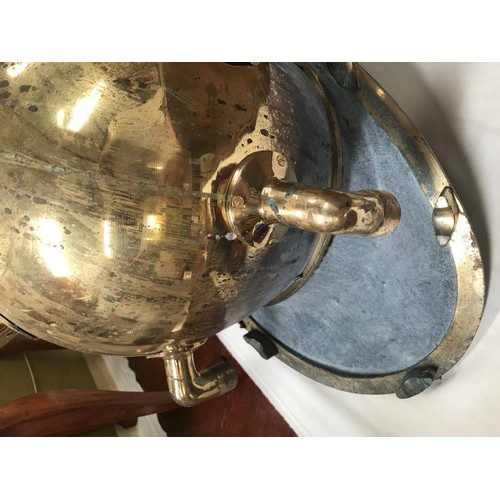 1786 - A large brass deep sea divers ornate helmet