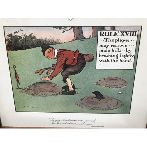 109 - Four Humorous golf prints