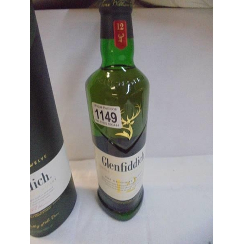 1149 - A boxed Glenfiddich 12yr old single malt Scotch whisky.