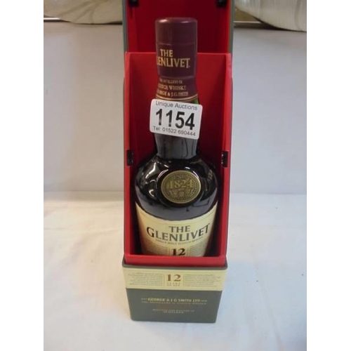 1154 - A boxed Glenlivet 12yr single malt Scotch whisky.