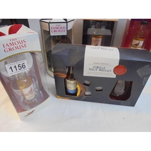 1156 - Four Famous Grouse gift sets and two others.