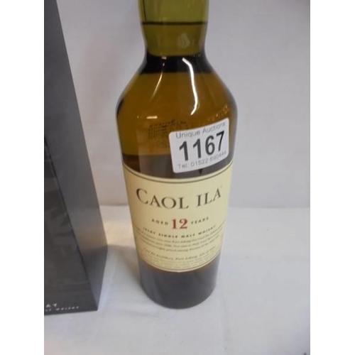 1167 - A boxed Caol Isla Islay single malt Scotch whisky.