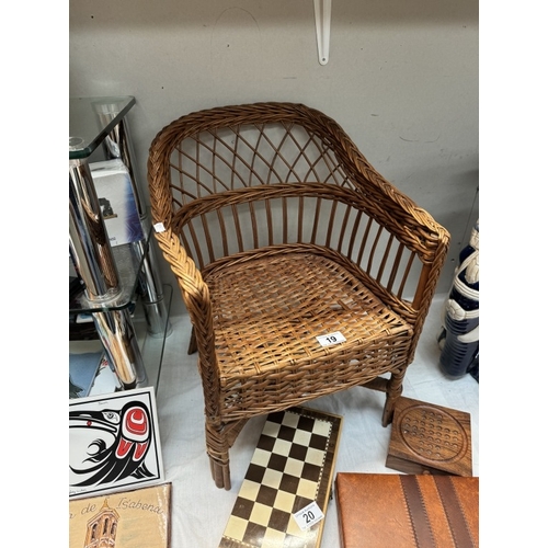 19 - A small Wicker chair