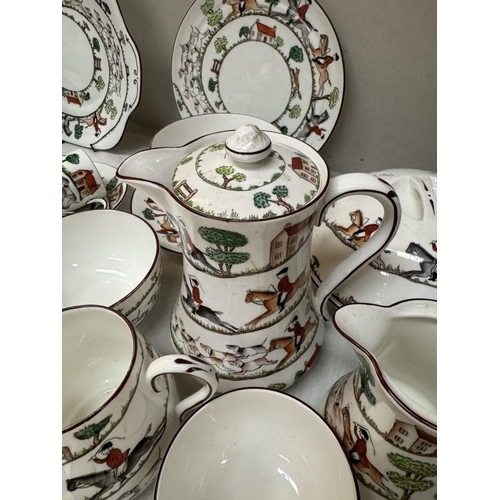 26 - A Crown Staffordshire tea / coffee set