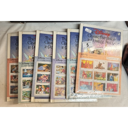 5 - 6 Disney Classic Fairytale postage stamp sets