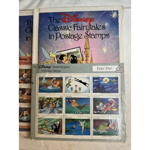 5 - 6 Disney Classic Fairytale postage stamp sets