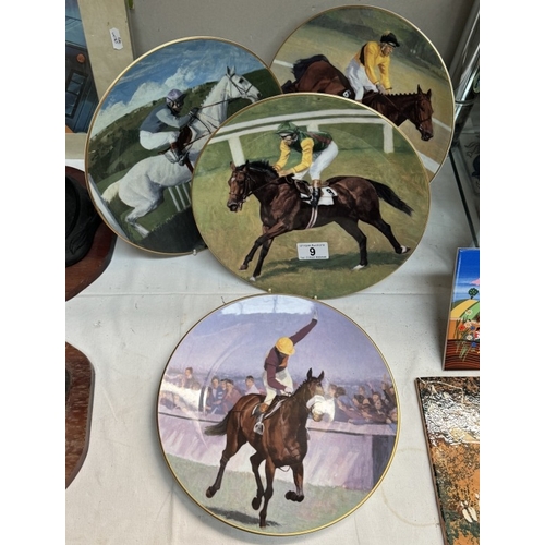 9 - A quantity of horse racing related plates