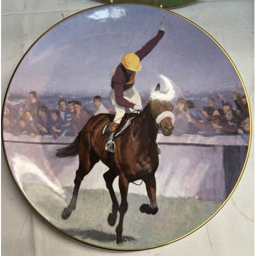 9 - A quantity of horse racing related plates