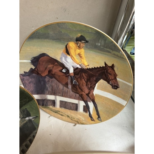 9 - A quantity of horse racing related plates