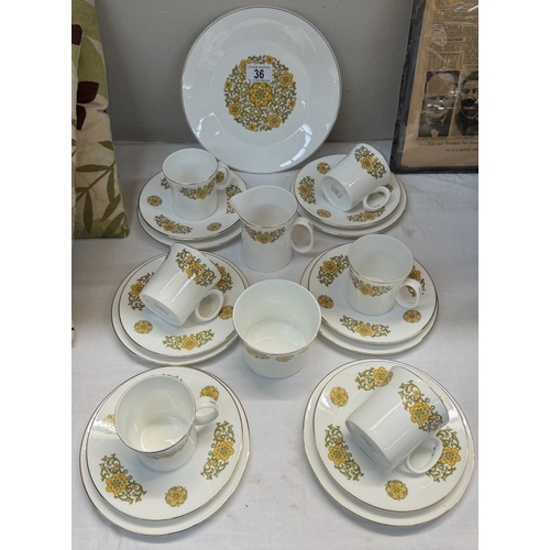 36 - A hostess tableware fine bone China tea set