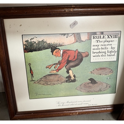 62 - Four Humorous golf prints