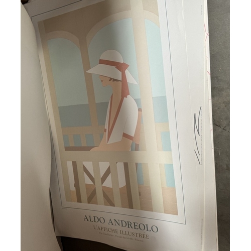 67 - A collection of large art deco style prints by Timothy V Birch & Aldo Andreolo