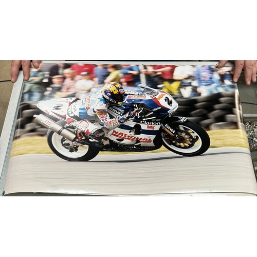 46 - 3 Super bike posters, 1 signed by Carl Fogarty