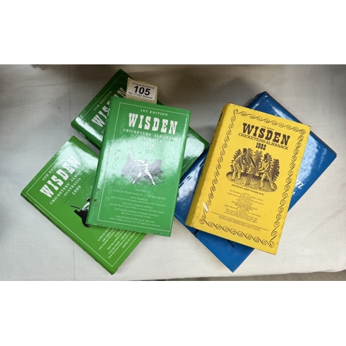 105 - 3 Australian cricket Wisdens & other books