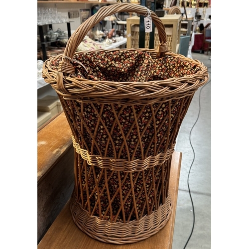 110 - A wicker linen basket, COLLECT ONLY.