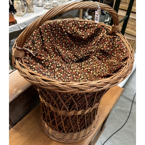 110 - A wicker linen basket, COLLECT ONLY.