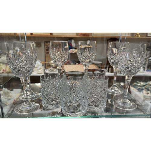 164 - A fabulous lot of crystal glasses, mostly sets of 6, includes a decanter stand, but unfortunately no... 