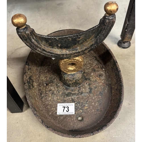 73 - An antique cast iron boot scraper