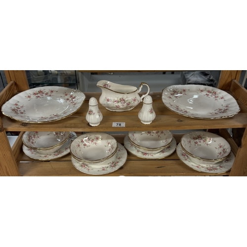 78 - A Paragon Victoriana rose china dinner set