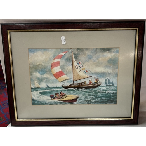 226 - Two framed & glazed Thelwell prints