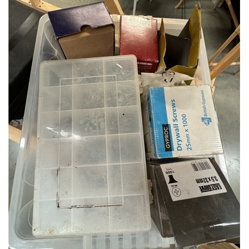 328 - A large box of screws etc