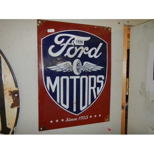 1556 - A metal Ford motors sign, COLLECT ONLY.