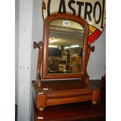 1557 - A Victorian mahogany toilet mirror, COLLECT ONLY.