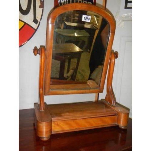 1558 - A Victorian mahogany toilet mirror, COLLECT ONLY.