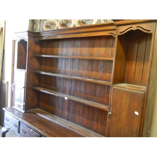 1586 - A 19th century oak four drawer dresser, COLLECT ONLY.