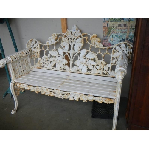 1588 - An ornate Coalbrookdale cast iron garden bench. COLLECT ONLY.