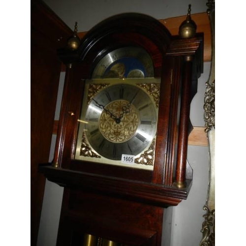 1605 - A modern Grandfather clock, COLLECT ONLY.