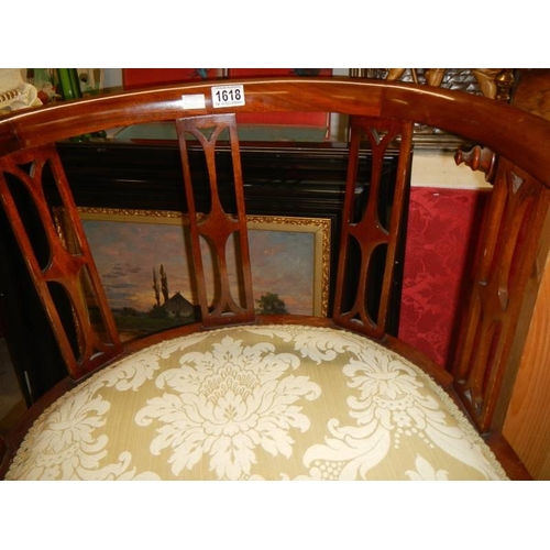 1618 - A  pair of hoop back bedroom chairs, COLLECT ONLY.