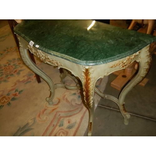 1629 - A French style marble topped console table, COLLECT ONLY.