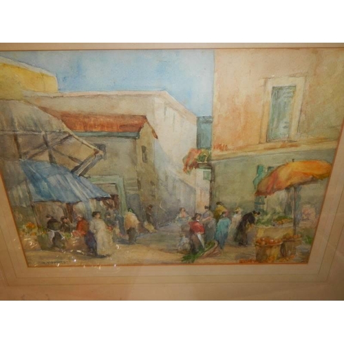 1638 - A mid 20th century framed and glazed watercolour signed Fawcett. COLLECT ONLY.