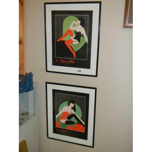 1648 - A pair of late 20th century signed prints. COLLECT ONLY.