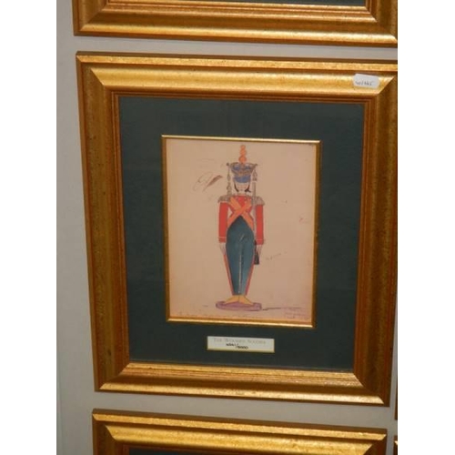 1655 - A set if 8 framed and glazed limited edition prints - The original designs of The Bolshoi Nutcracker... 