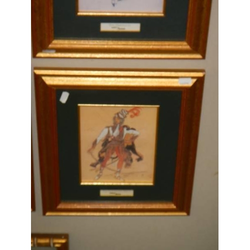 1655 - A set if 8 framed and glazed limited edition prints - The original designs of The Bolshoi Nutcracker... 