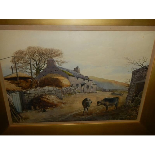 1657 - A good gilt framed and glazed Victorian rural scene watercolour signed T C Grant 1883. COLLECT ONLY.