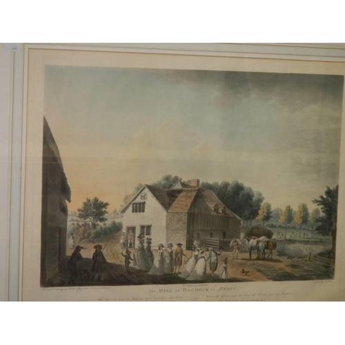 1658 - A framed and glazed print entitled 'The Mill at Baldock. Herts' COLLECT ONLY.