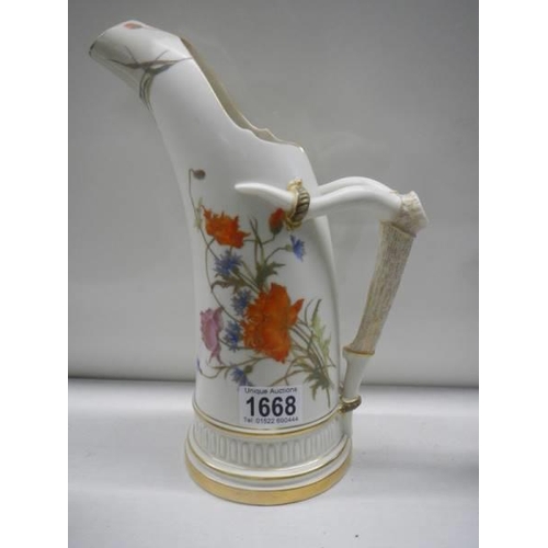 1668 - A Royal Worcester jug a/f. COLLECT ONLY.