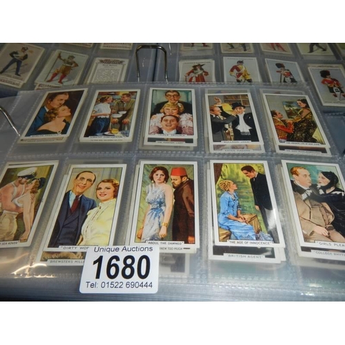 1680 - Nine albums of part sets of cigarette cards.