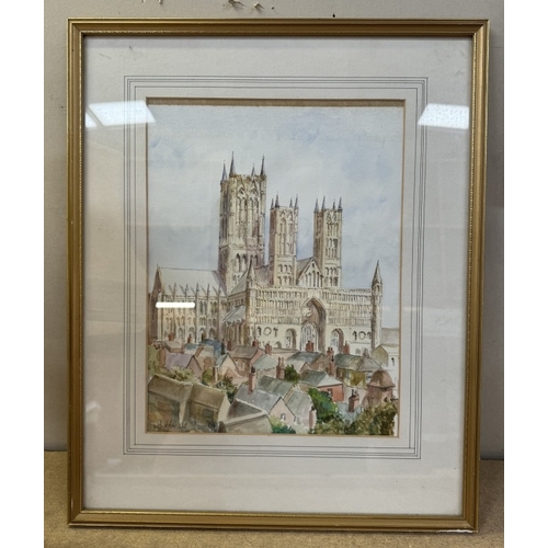 1647 - Three limited edition prints of Lincoln including Cathedral, Brayford pool & A French chateau