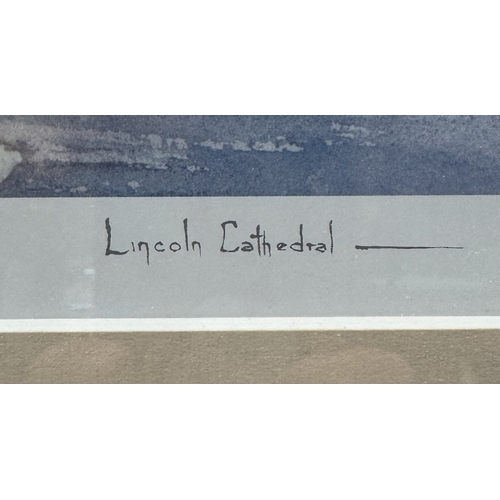 1647 - Three limited edition prints of Lincoln including Cathedral, Brayford pool & A French chateau