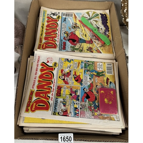 1650 - A large box of 1990s Dandy comics