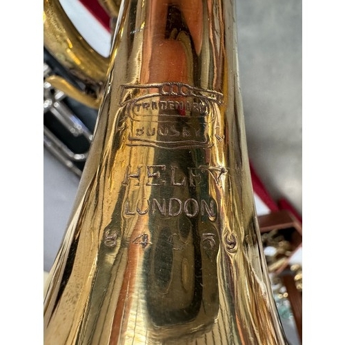 190 - A brass trumpet, no mouth piece