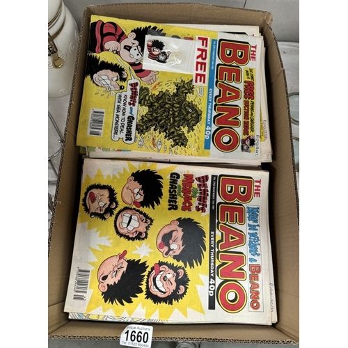 1660 - A large box of 1990s Beano comics