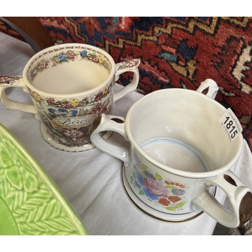 1815 - A three handled cider mug & two handled cider mug made by Wade for Taunton Cider Company, 1978, 1975